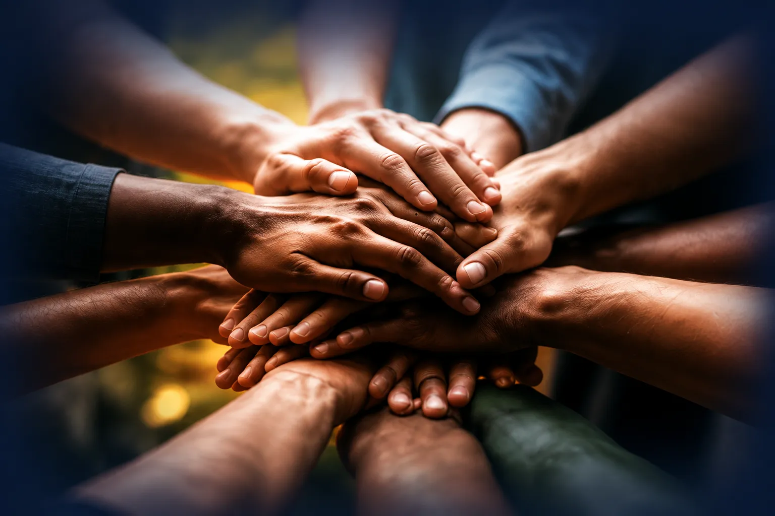 People supporting one another