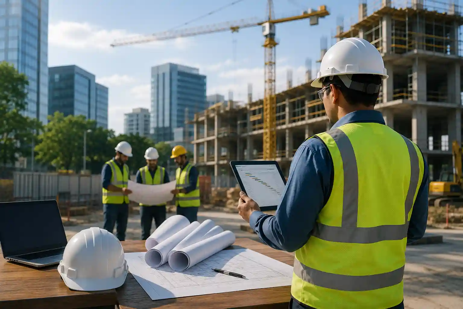 ICS engineering team reviewing a facility project